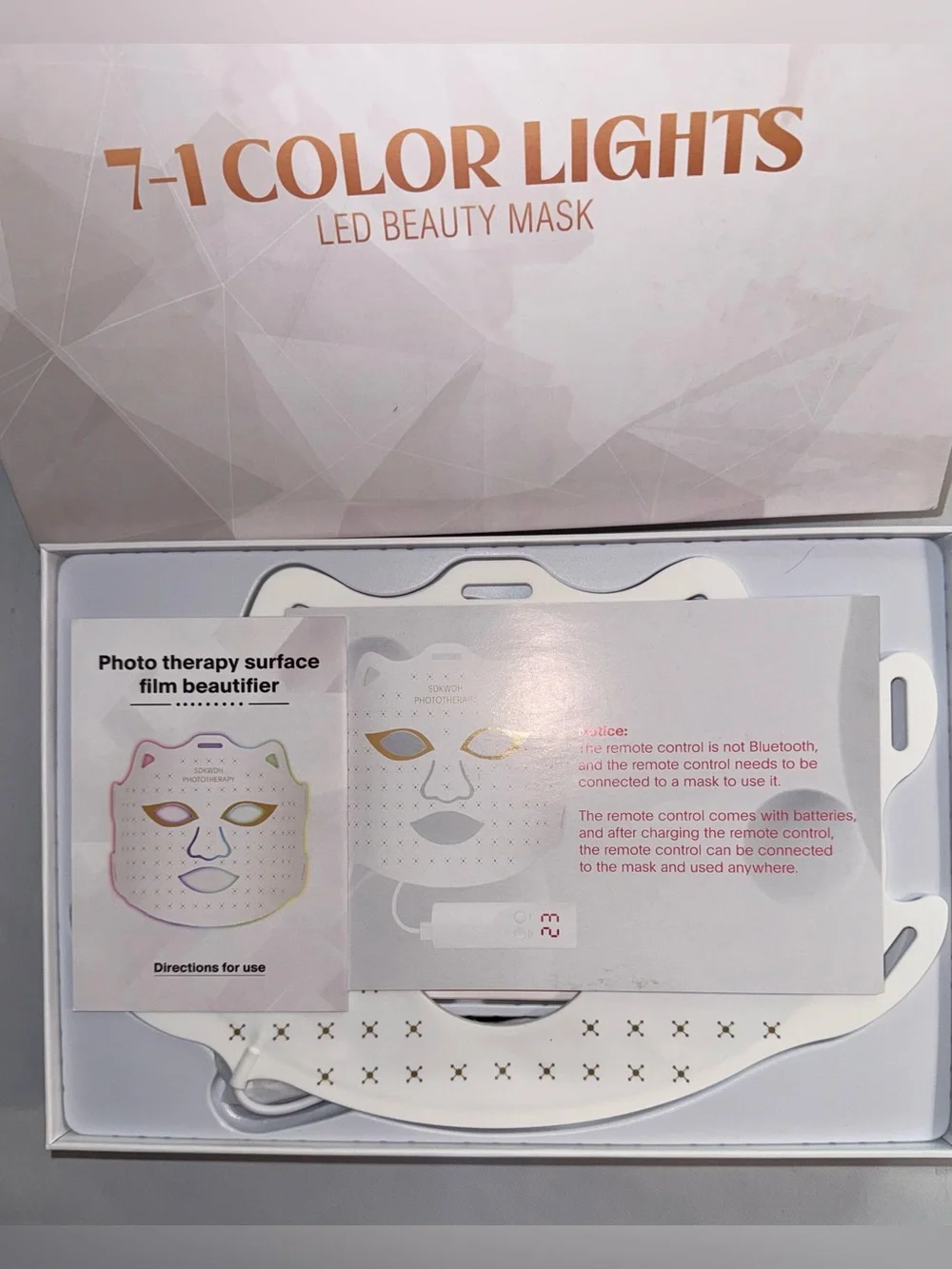 7-1 COLOR LIGHTS LED BEAUTY MASK